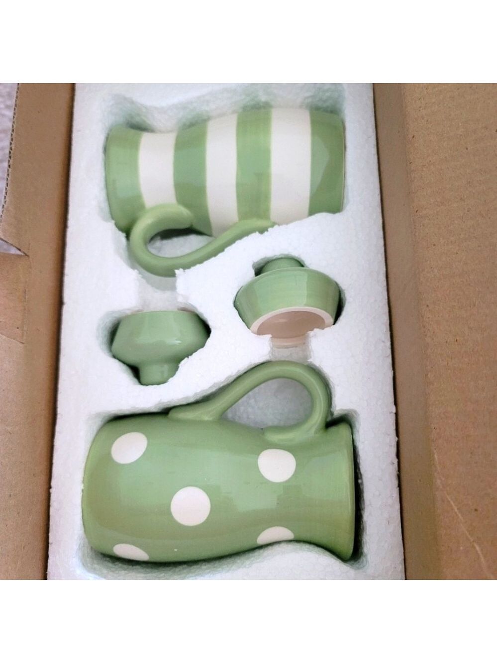 BRAND NEW! Hallmark Ceramic Small Hand-Painted Duo Pitchers and Serving Platter